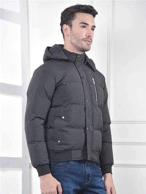Black Hooded Padded Jacket – Crimsoune Club