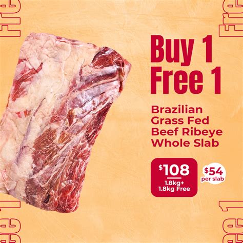 Brazilian Grass Fed Beef Ribeye Whole Slab - CS Foods