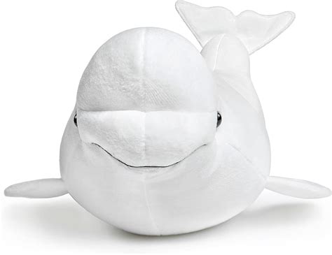 Amazon.com: Simulation White Beluga Whale Plush Toy - Long Lifelike ...