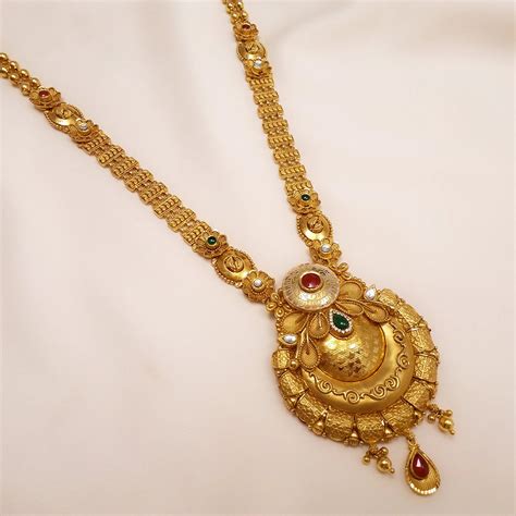 Buy Mugdhara Rani Gold Necklace 22 KT yellow gold (62.62 gm). | Online ...