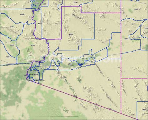 Yuma, AZ Zip Codes - Yuma County, AZ Zip Code Boundary Map