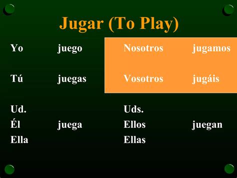 TEMA 4B The Verb Jugar | PPT