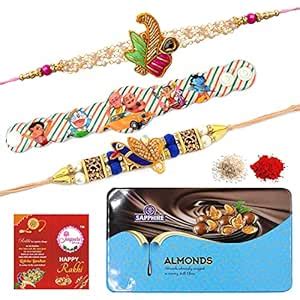 Visabhu Rakhi Set Adorable Rakhi Hamper Sapphire Chocolate Coated ...