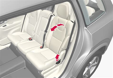 XC90 Twin Engine Adjusting the backrest inclination in the second seat ...