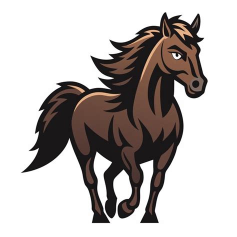 Horse filly equine stallion pony gelding colt hand drawn mascot cartoon ...