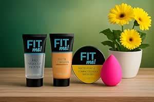 FIT Me 4-in-1 Makeup Base Kit – Primer, Foundation, Compact & Beauty ...