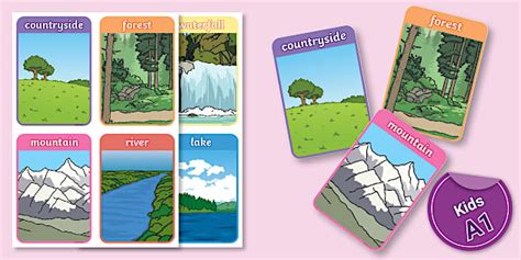 ESL The Natural World Flashcards for Kids
