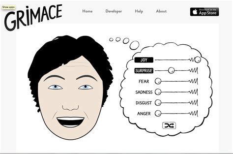 Grimace, you can see how emotions and facial expressions are linked ...