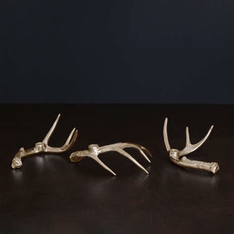 Antler Candlesticks, Gold - Set of 3 – Alexandra Rae Home