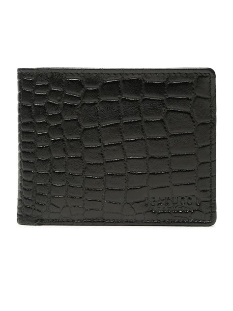 Men's Croco Texture Leather Bi-Fold Wallet – Teakwood Leathers