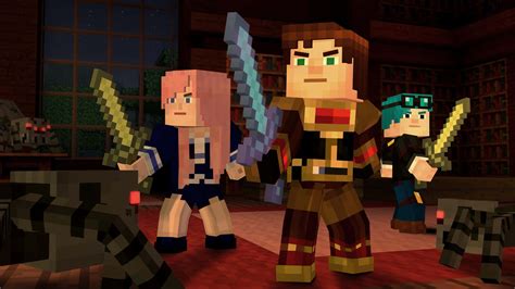 Download Minecraft Story Mode Adventure at its Peak Wallpaper ...