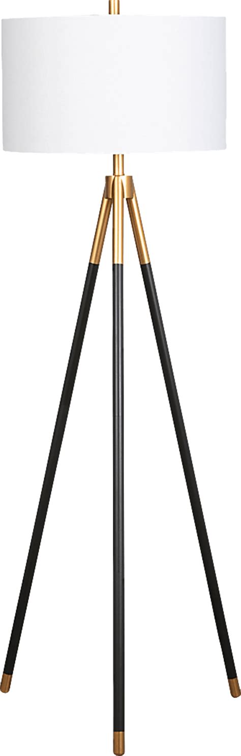 Evans Circle Black Floor Lamp | Rooms to Go