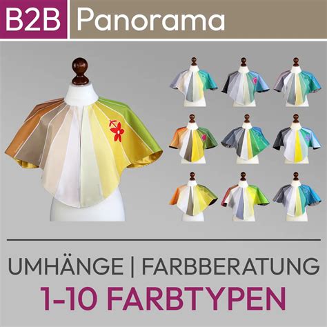 Panorama-Umhang zur Farbberatung - Auswahl aus 10 Farbtypen | B2B ...