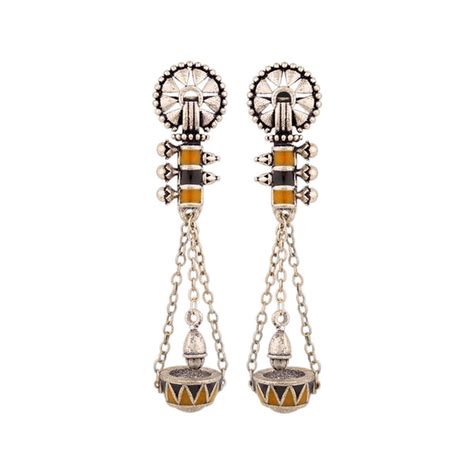 Taal Mridang Long Drop Earrings – VOYLLA