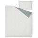 GULDVÄVARE duvet cover 1 pillowcase for cot, blue/white floral pattern ...