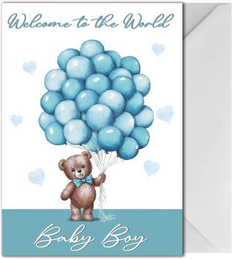 Congratulations Baby Boy Card, Welcome to the World Design, New Baby ...