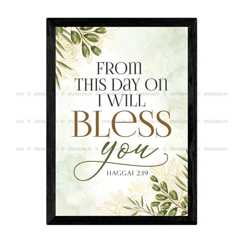 From This Day On I Will Bless You Table Top Décor - Haggai 2:19 Promise ...
