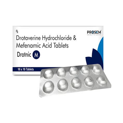 Drotnic M - Drotaverine Hydrochloride & Mefenamic Acid Tablets - Prosem ...