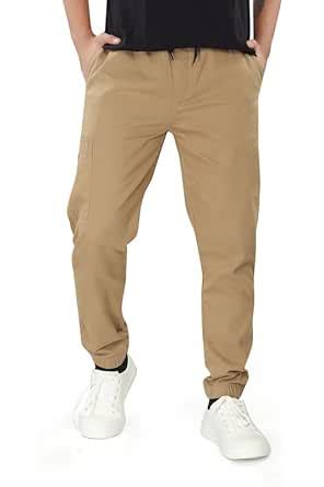 UNOseven Boys Cotton Patch Cargo Jogger Pant - Slim Fit - Beige - Size ...