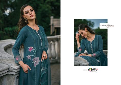 Lady Leela Ibadat Designer Viscose Hand Worked Kurti Bottom With Dupatta