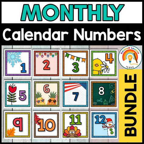 Free Printable Calendar Numbers For Teachers - Printable Templates