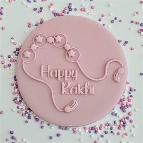 Buy Raksha Bandhan Embosser Acrylic Fondant Stamp, Debosser for Cookies ...