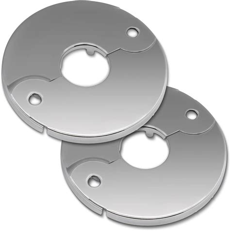 PLUMBQ 21mm Plumbing Cover Plates, Chrome-Finished Stainless Split ...