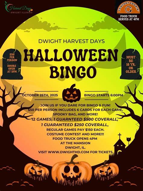 Dwight Harvest Days Halloween Bingo, 101 W South St, Dwight Illinois ...