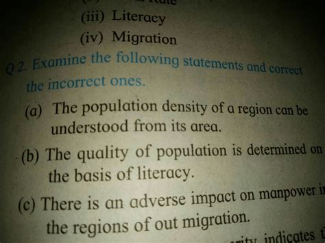 the population density of a region can be understood from its area. is ...