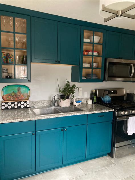Teal Kitchen Cupboards | Cabinets Matttroy