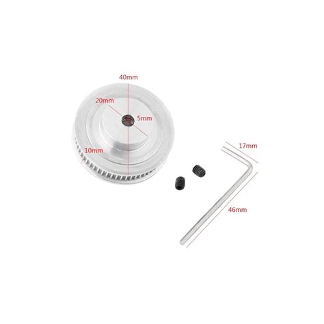 Buy GT2 Timing Belt Pulley, 60 Tooth Aluminum 3D Printer Pulley Belt ...