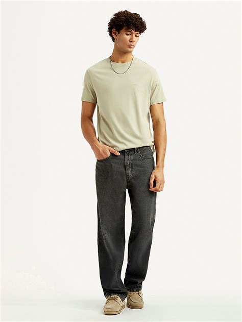 Men's 568 Black Loose Fit Mid Rise Jeans – Levis India Store