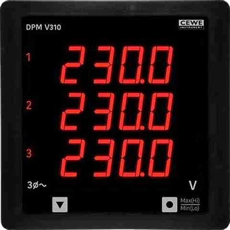 secure meters DPM96 V310 3Ph Voltmeter, Cl 1.0, LED Voltmeter Price in ...