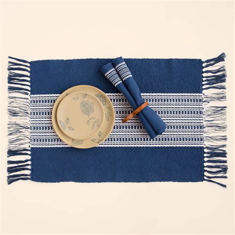 Aksa 100% Cotton Placemat Set of 6 - Ellementry – ellementry