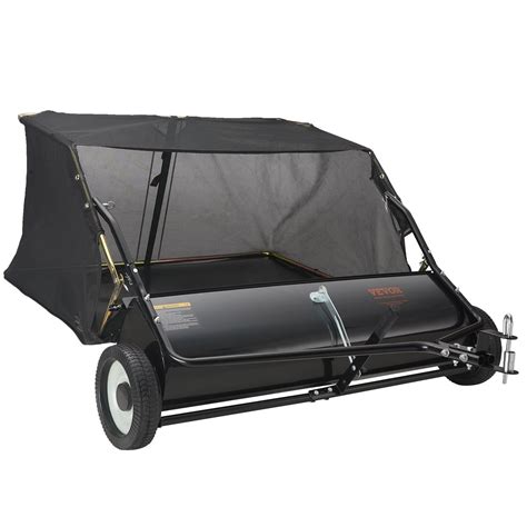 BENTISM Tow Behind Lawn Sweeper 44 Inch, 25 cu. ft Large Capacity Heavy ...