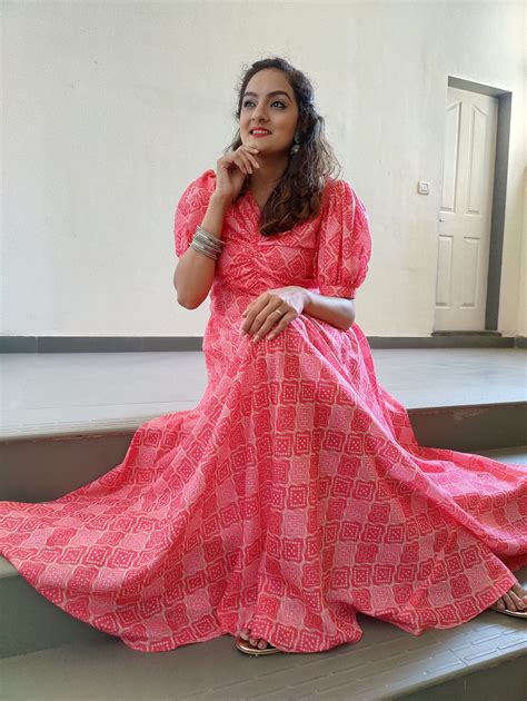 Bandhani Print Gown | Designer Party Dress | Unbox Colours – UNBOX COLOURS