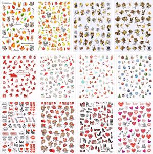 Fameza 3D Self-Adhesive 12 Sheets Decoration Design Women Girls Kids ...