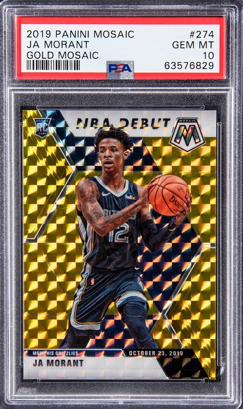 Ja Morant 2019 Mosaic #274 NBA Debut - Gold /10 Price Guide - Sports ...