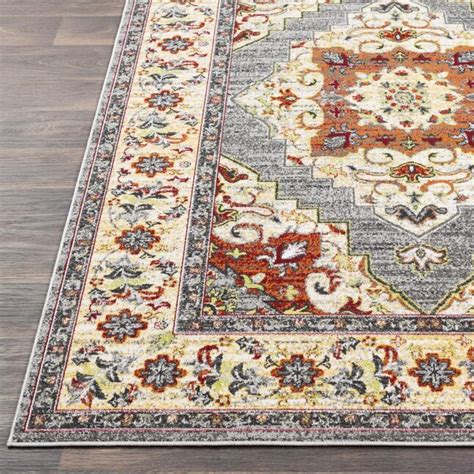 Surya Rafetus 8 X 10 (ft) Burnt Orange Medallion Oriental Area Rug in ...