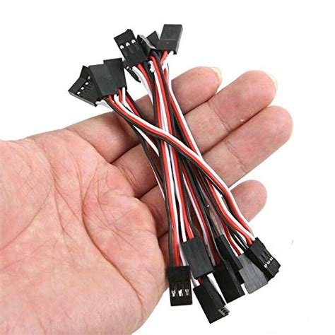 PRAV® 10Pcs 10cm Servo Extension Lead Wire Cable Male to Male H7F3 ...