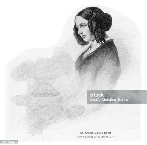 Catherine Dickens Portrait Wife Of Charles Dickens 19th Century British ...