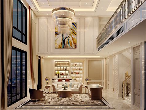 新中式风格-天池湾-跃层复式-200平米-客厅-装修效果实景图无锡装修效果图-无锡锦华装饰