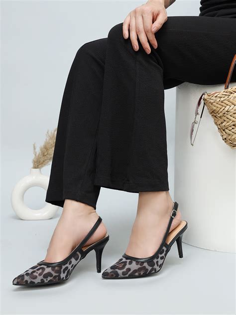 Black Leopard Mesh Buckle Stiletto Heel Sandals (TC-1014-1-BLKLEO ...