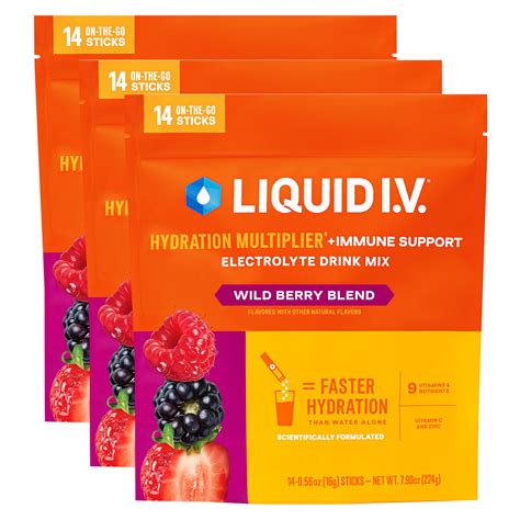 Buy Liquid I.V.® Hydration Multiplier +Immune Support - Wild Berry ...
