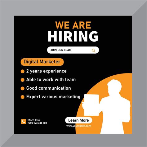 Editable Job Poster Design Template 的图像结果