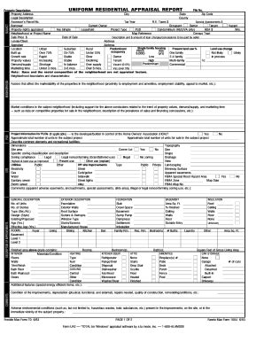 1993 Form Freddie Mac 70 / Fannie Mae 1004 Fill Online, Printable ...