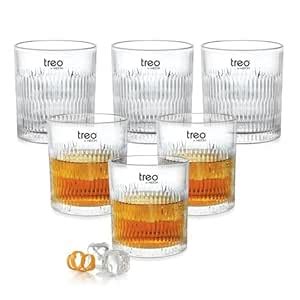 Buy Treo by Milton Elix Whiskey Glass Set of 6 I Premium Glass Tumbler ...