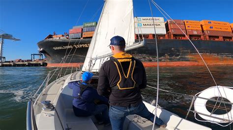 Close Quarters Tacking at the Port of Oakland : r/sailing