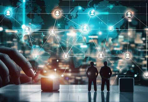 Photo of global networking connection digital technology futuristic ...