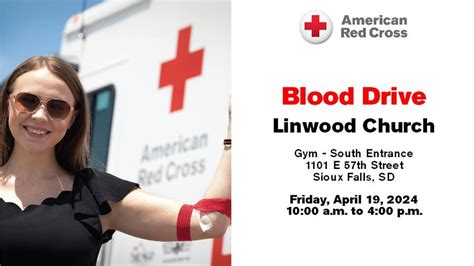 Red Cross Blood Drive, 1101 E 57th St, Sioux Falls, SD, United States ...